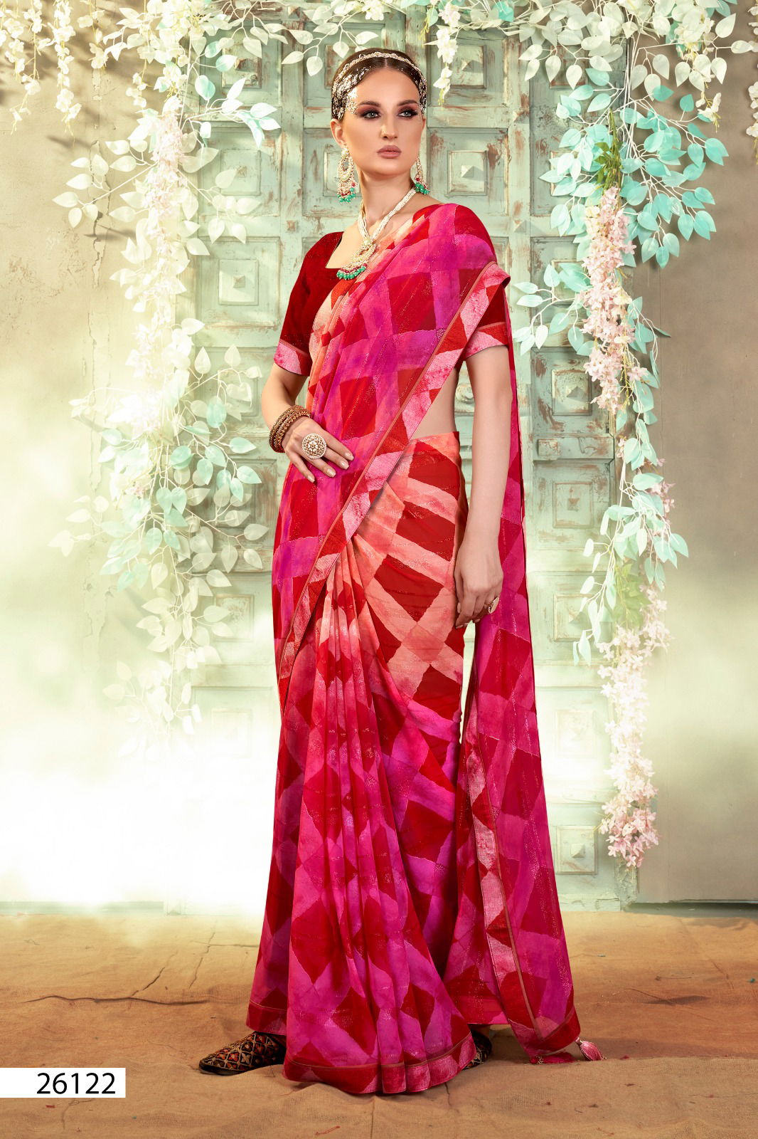 Priyanshi By Vallabhi Readymade Blouse Georgette Sarees Wholesale Online